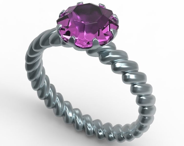 Finger Ring-01 3D print model_13