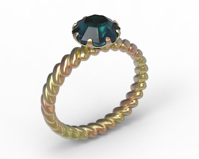 Finger Ring-01 3D print model_37