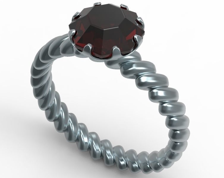 Finger Ring-01 3D print model_10