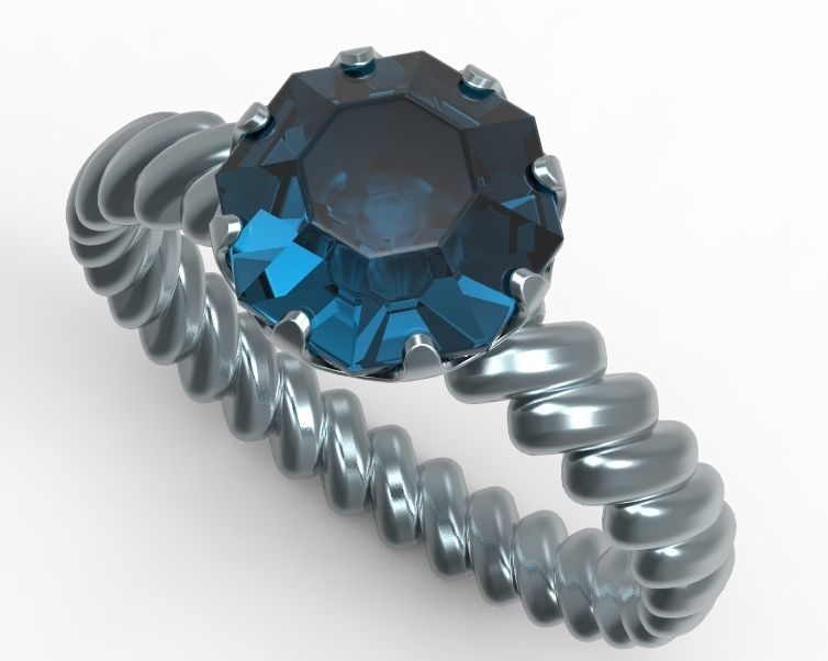 Finger Ring-01 3D print model_9