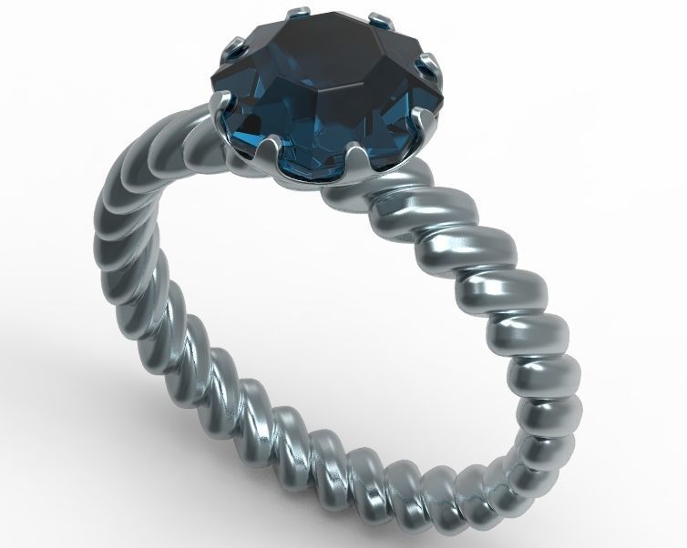 Finger Ring-01 3D print model_3