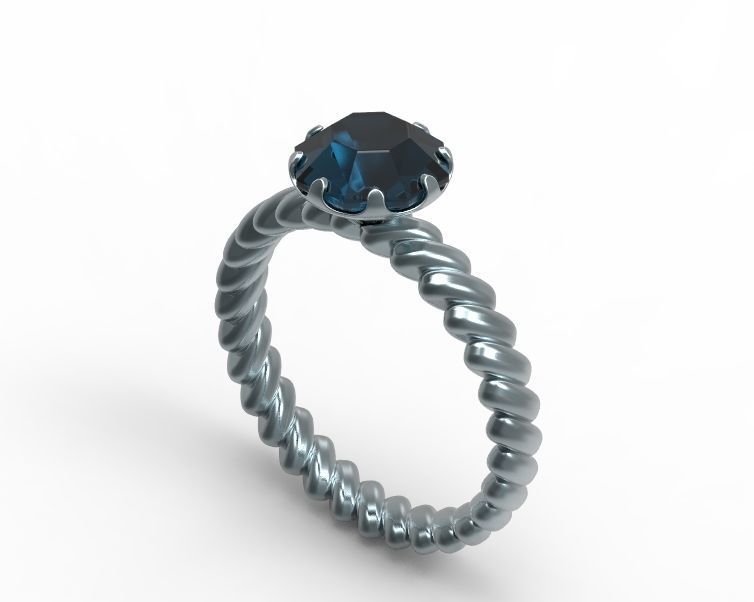 Finger Ring-01 3D print model_7