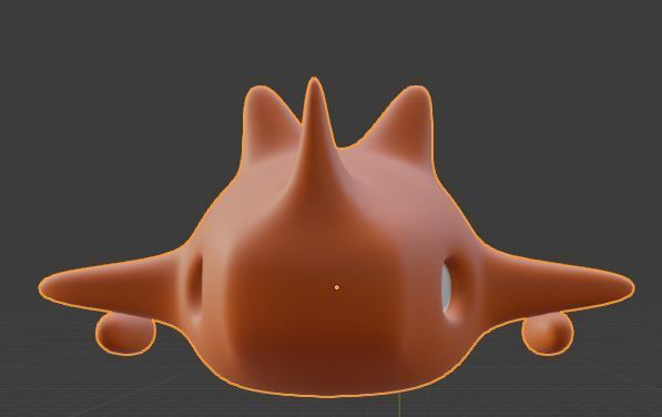 NeemoJet orange face with eyes Free low-poly 3D model_4