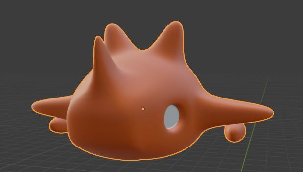 NeemoJet orange face with eyes Free low-poly 3D model_3