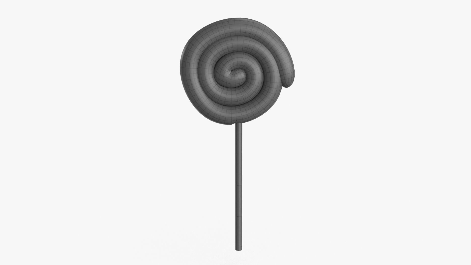 Lollipop rainbow on stick Low-poly 3D model_17