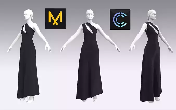 Dress Outfits MD CLO 3D ZPRJ ZPAC project files 3D model