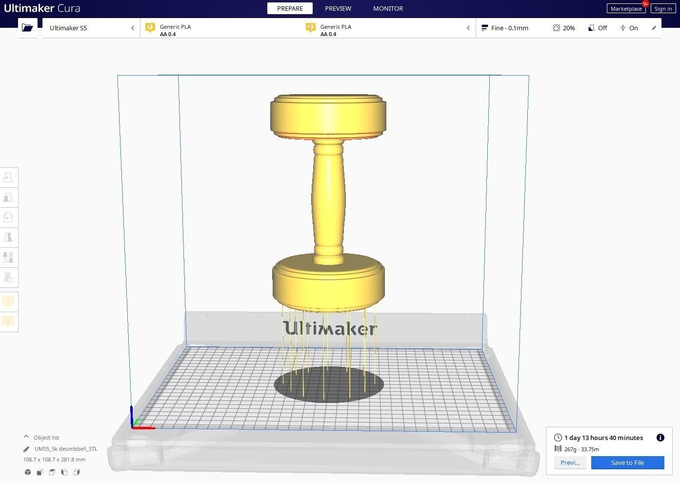 5 kg dumbbell - 3d model print 3D print model_6