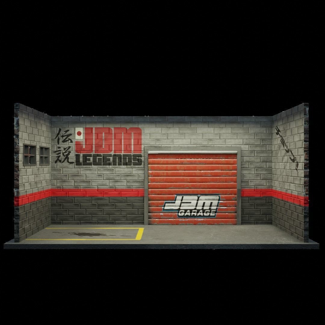 1-64 SCALE GARAGE WITH SHUTTER 3D print model_2