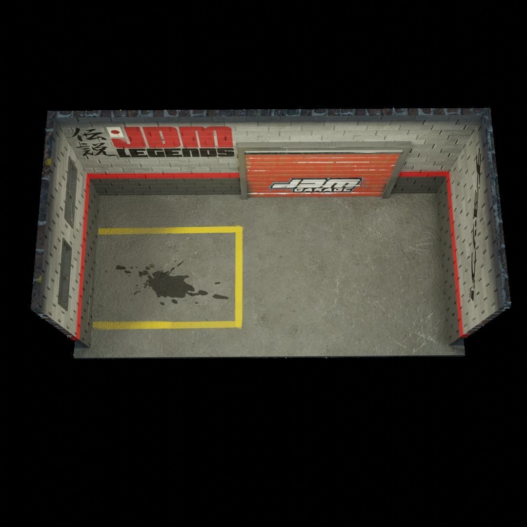 1-64 SCALE GARAGE WITH SHUTTER 3D print model_3