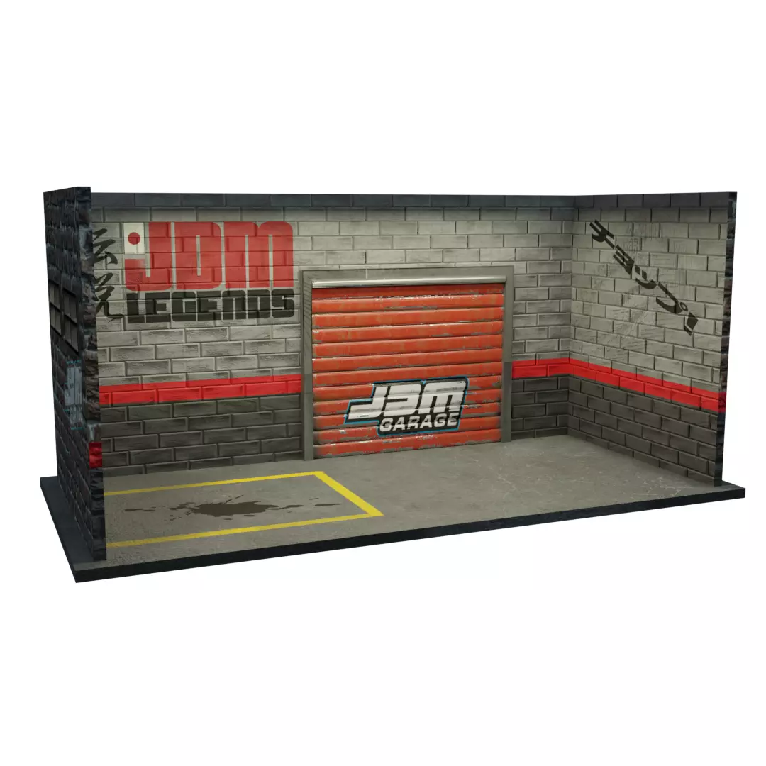 1-64 SCALE GARAGE WITH SHUTTER 3D print model_0