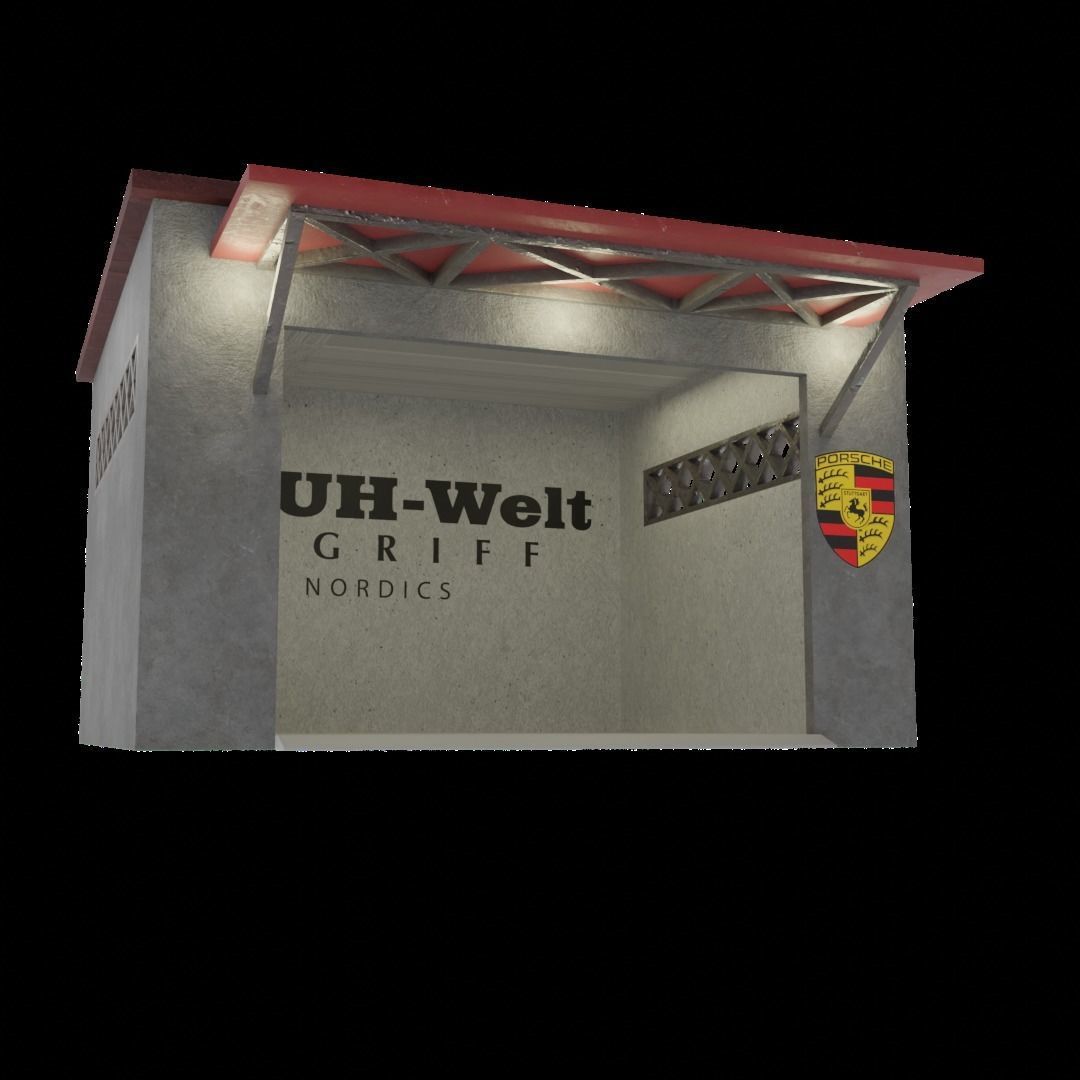 GARAGE WITH CANOPY SCALE 1-64 3D print model_3