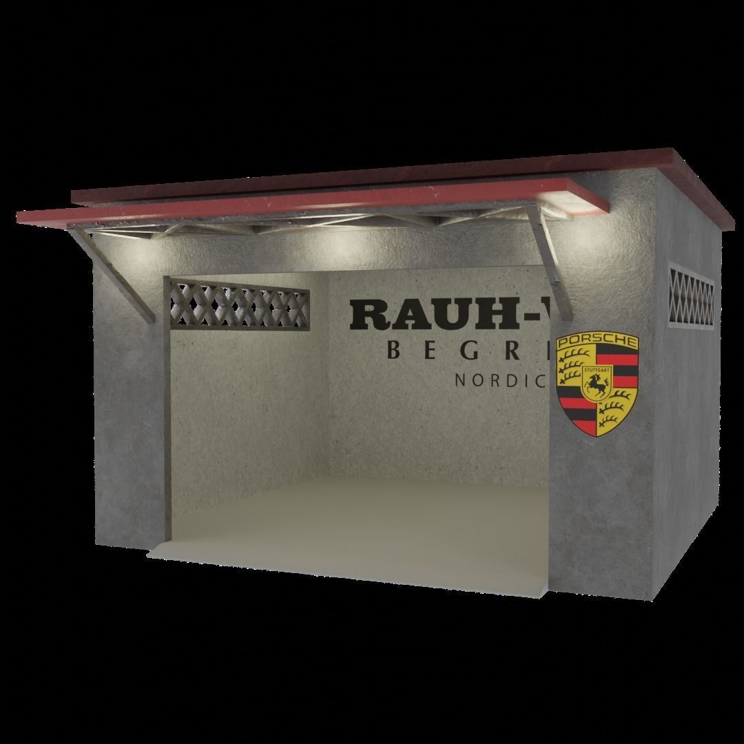 GARAGE WITH CANOPY SCALE 1-64 3D print model_1