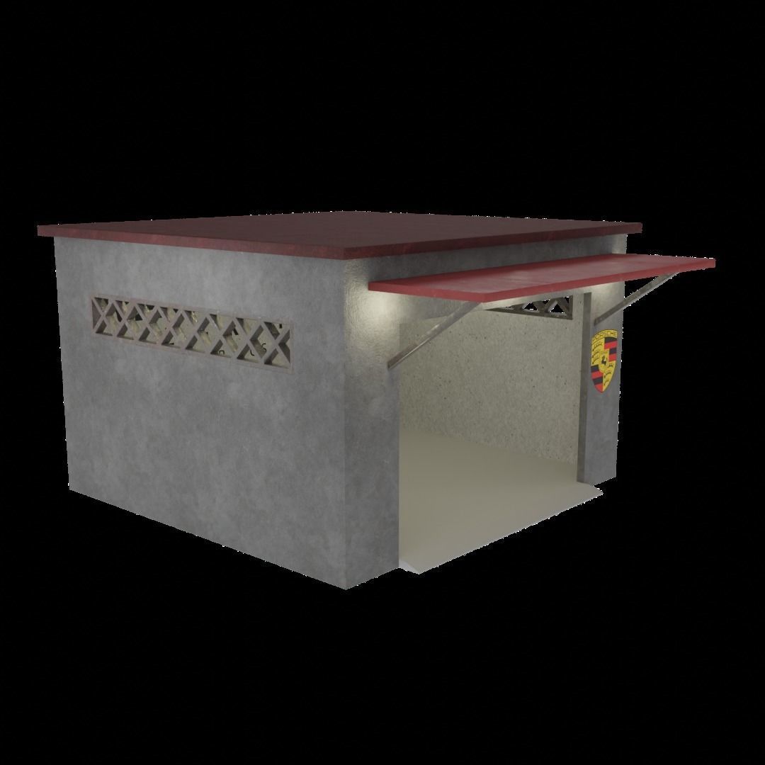 GARAGE WITH CANOPY SCALE 1-64 3D print model_5