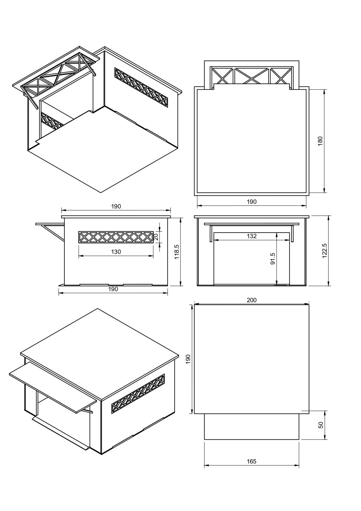 GARAGE WITH CANOPY SCALE 1-64 3D print model_9