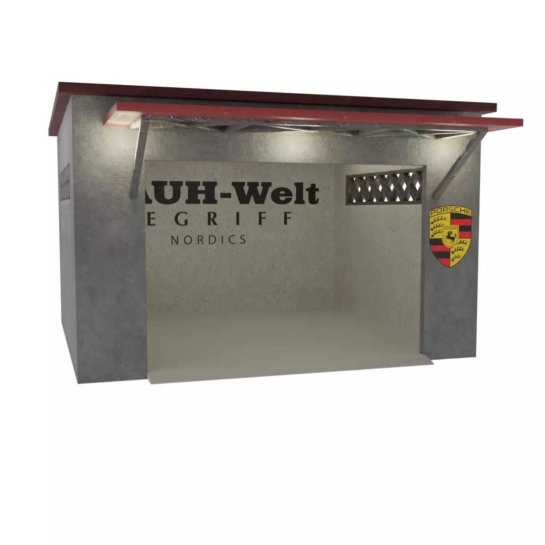 GARAGE WITH CANOPY SCALE 1-64 3D print model_0