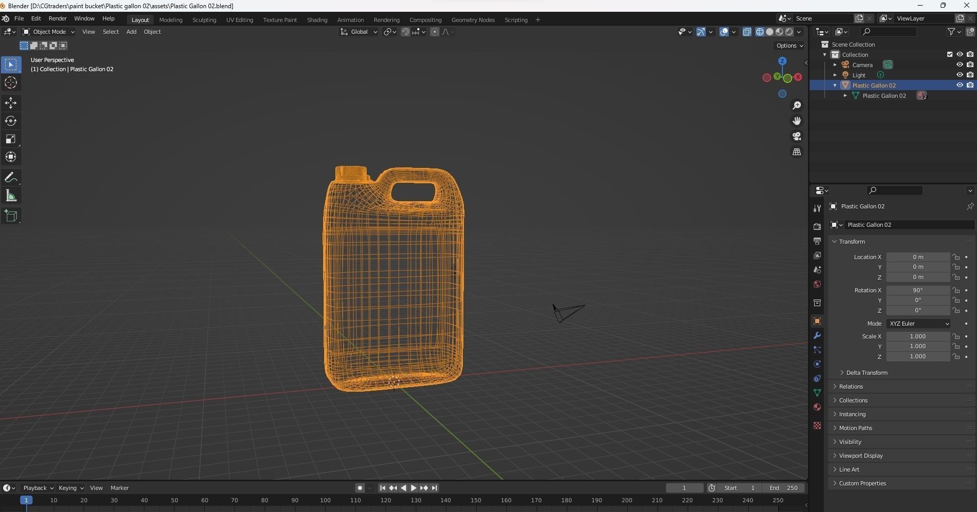 Plastic Gallon 3D model_17