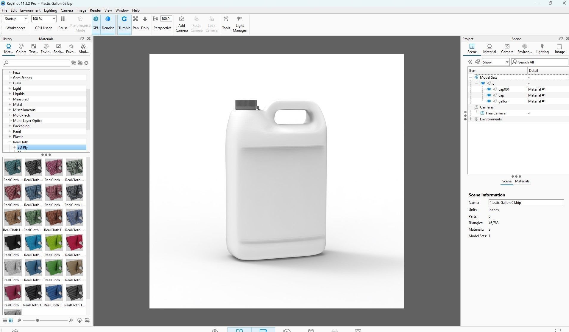 Plastic Gallon 3D model_18