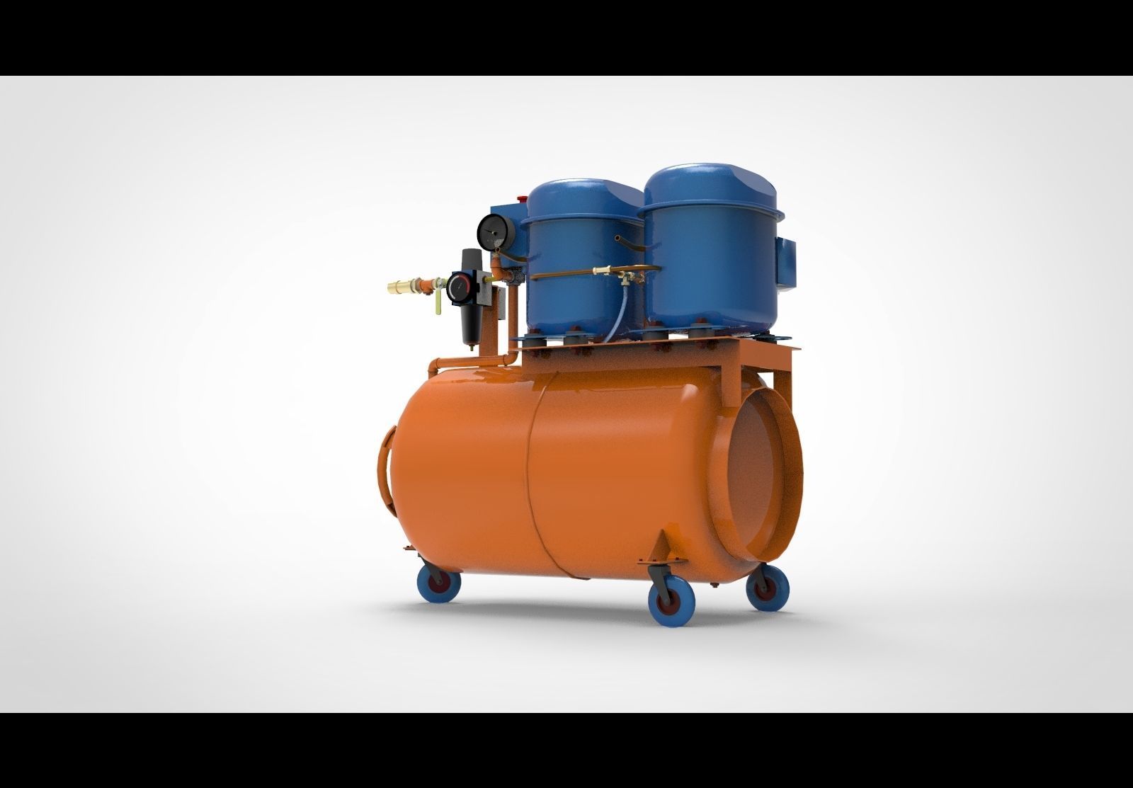 Air compressor type AA 3D model_2