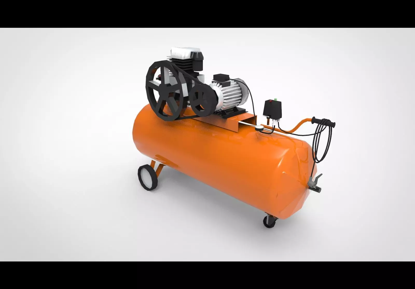 Air compressor type C 3D model