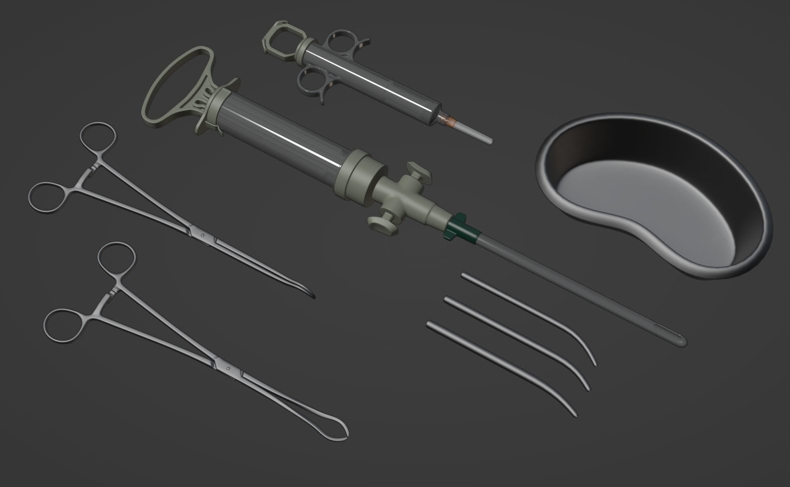 Aspiration-Kit Assets for uterine cavity evacuation 3D model_1