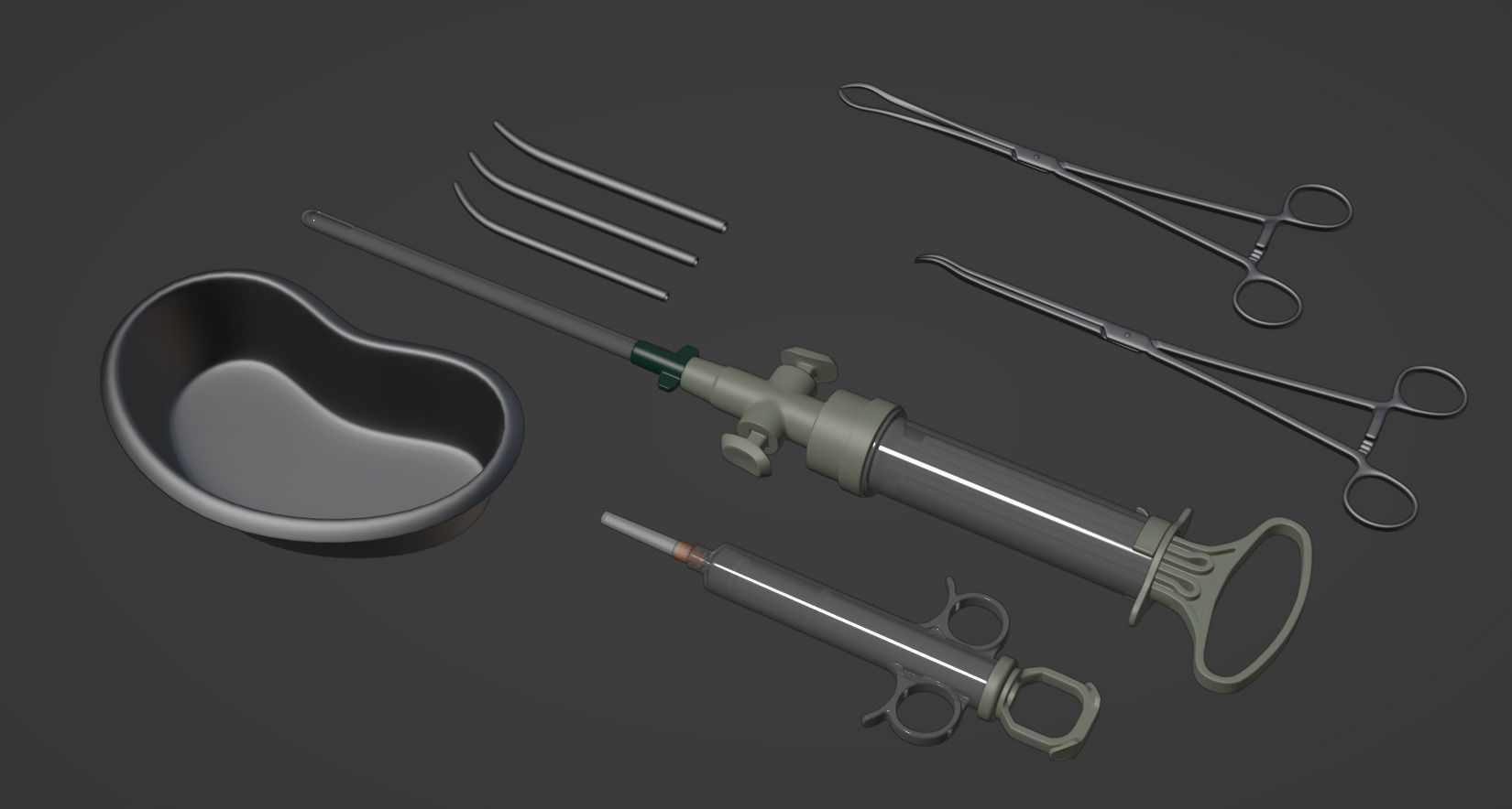 Aspiration-Kit Assets for uterine cavity evacuation 3D model_2