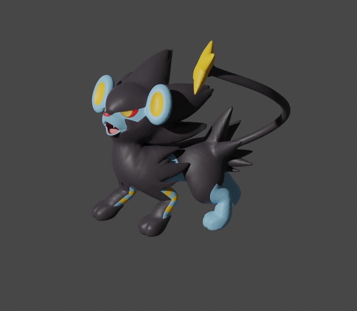 Luxray pokemon 3D print model 3D print model_1