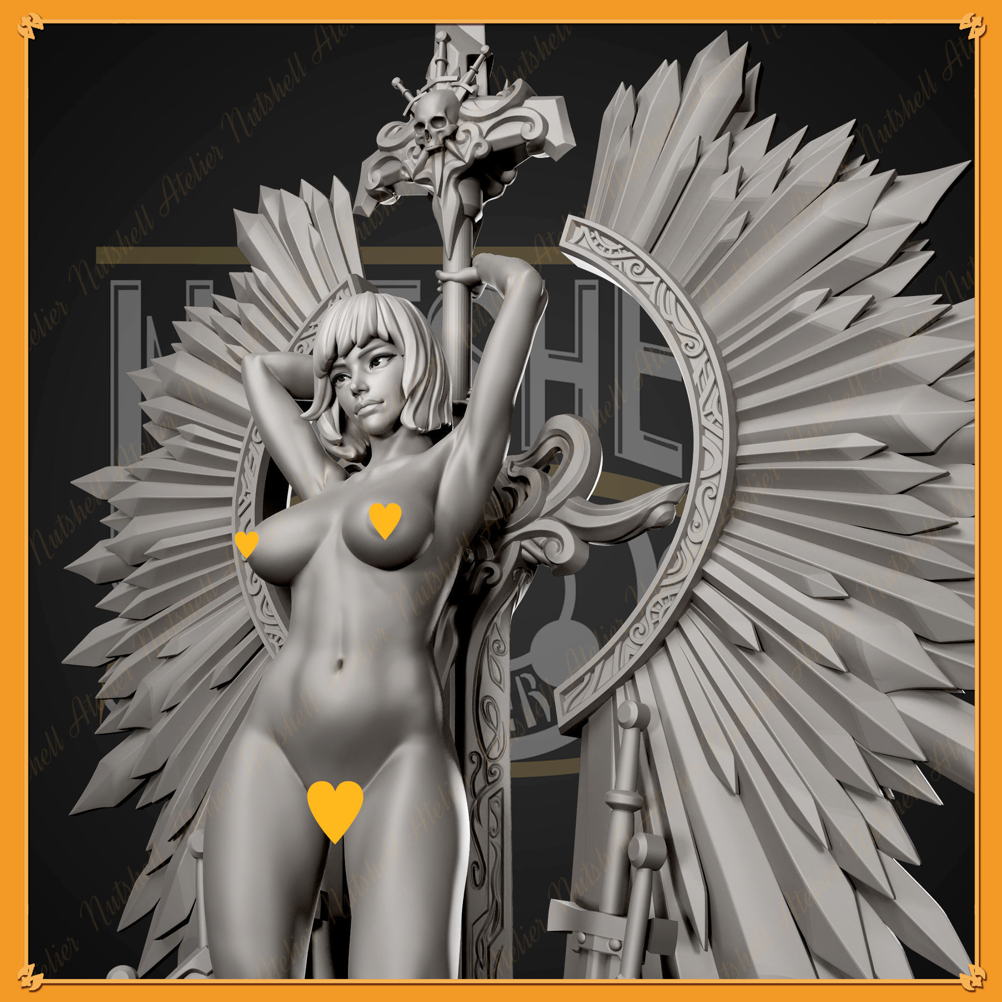 NUTSHELL ATELIER - SWORD KEEPER - NSFW - STATUE VERSION 3D print model_14