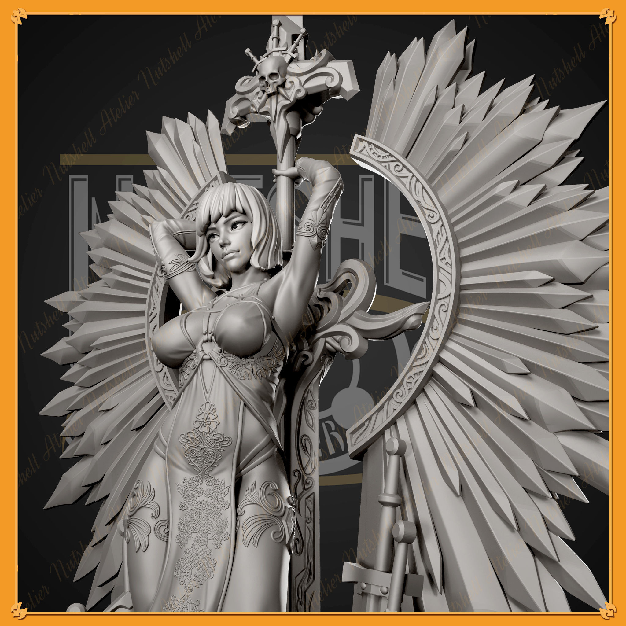 NUTSHELL ATELIER - SWORD KEEPER - NSFW - STATUE VERSION 3D print model_12