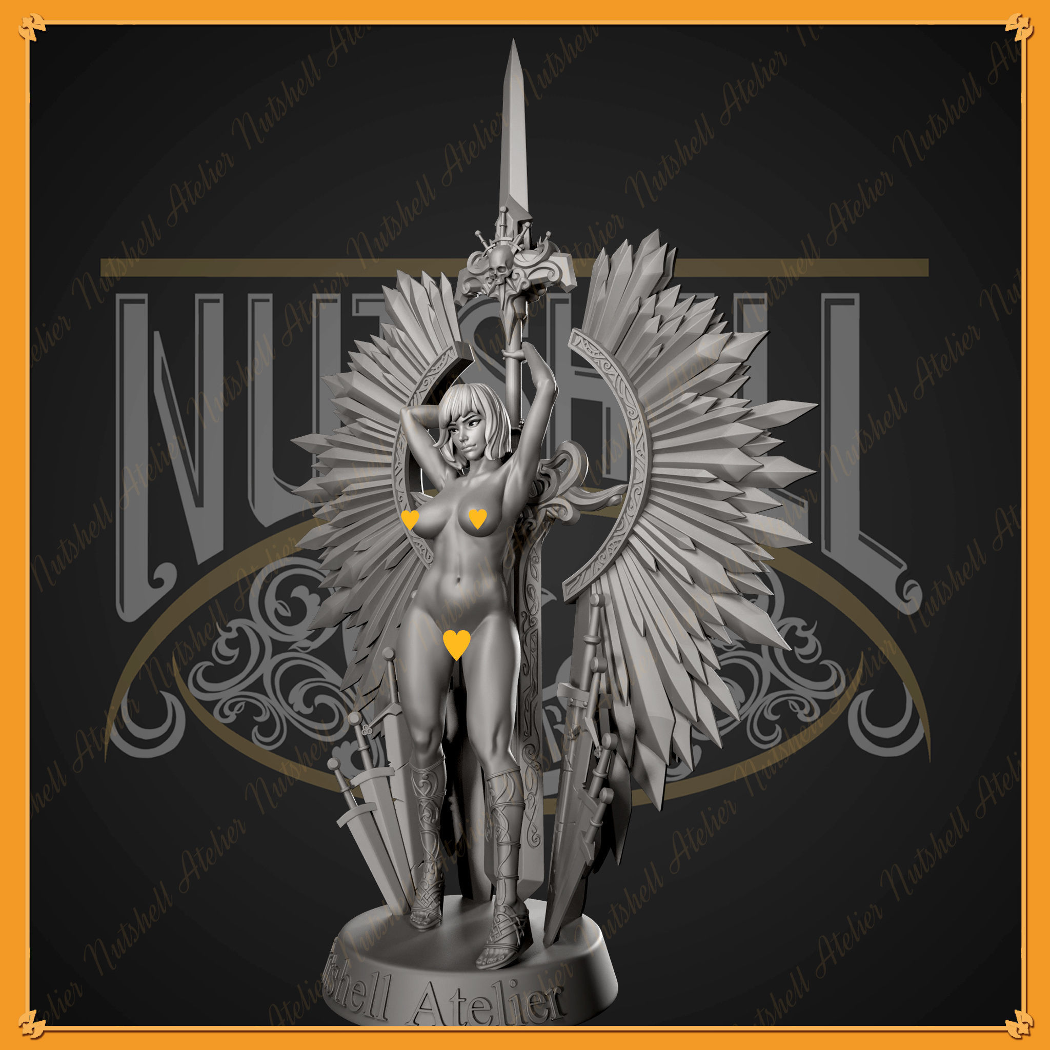 NUTSHELL ATELIER - SWORD KEEPER - NSFW - STATUE VERSION 3D print model_2