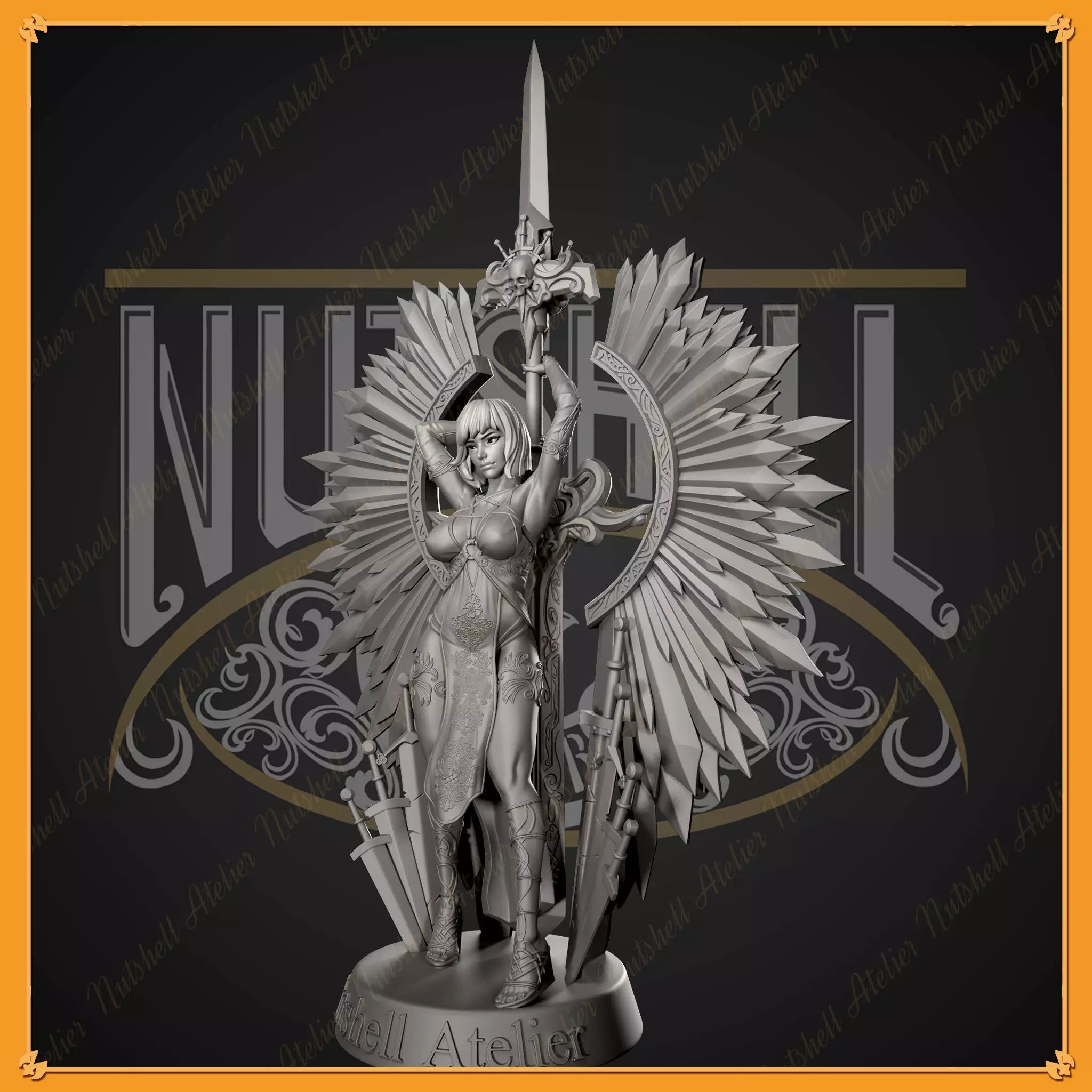 NUTSHELL ATELIER - SWORD KEEPER - NSFW - STATUE VERSION 3D print model_0