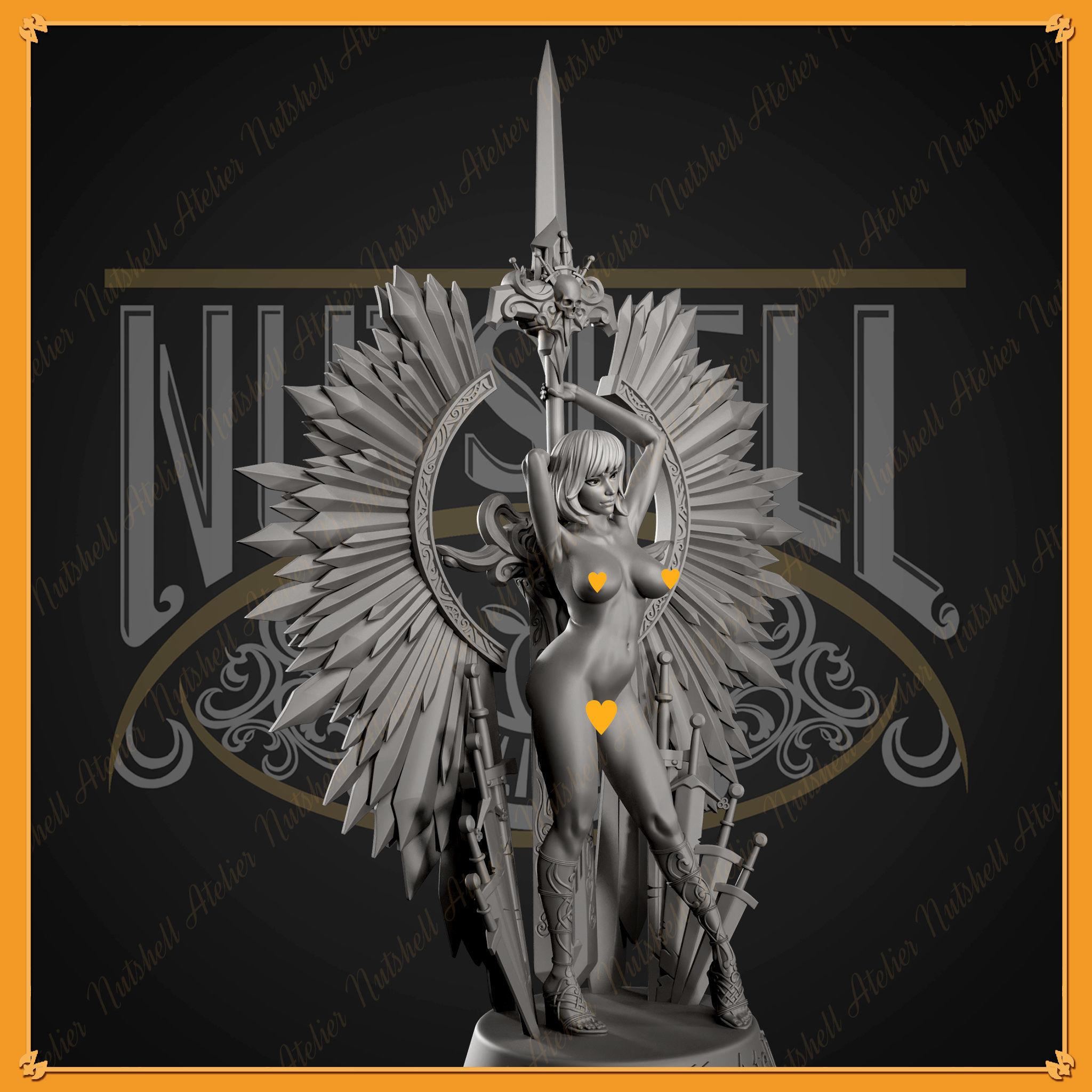 NUTSHELL ATELIER - SWORD KEEPER - NSFW - STATUE VERSION 3D print model_8
