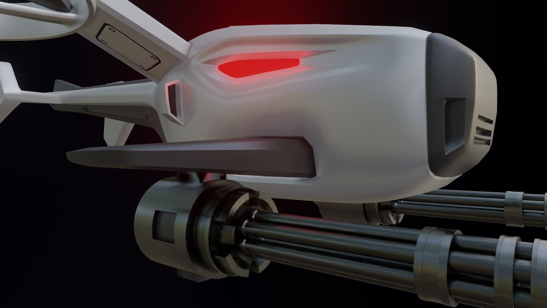 Combat Drone Concept Low-poly 3D model_11