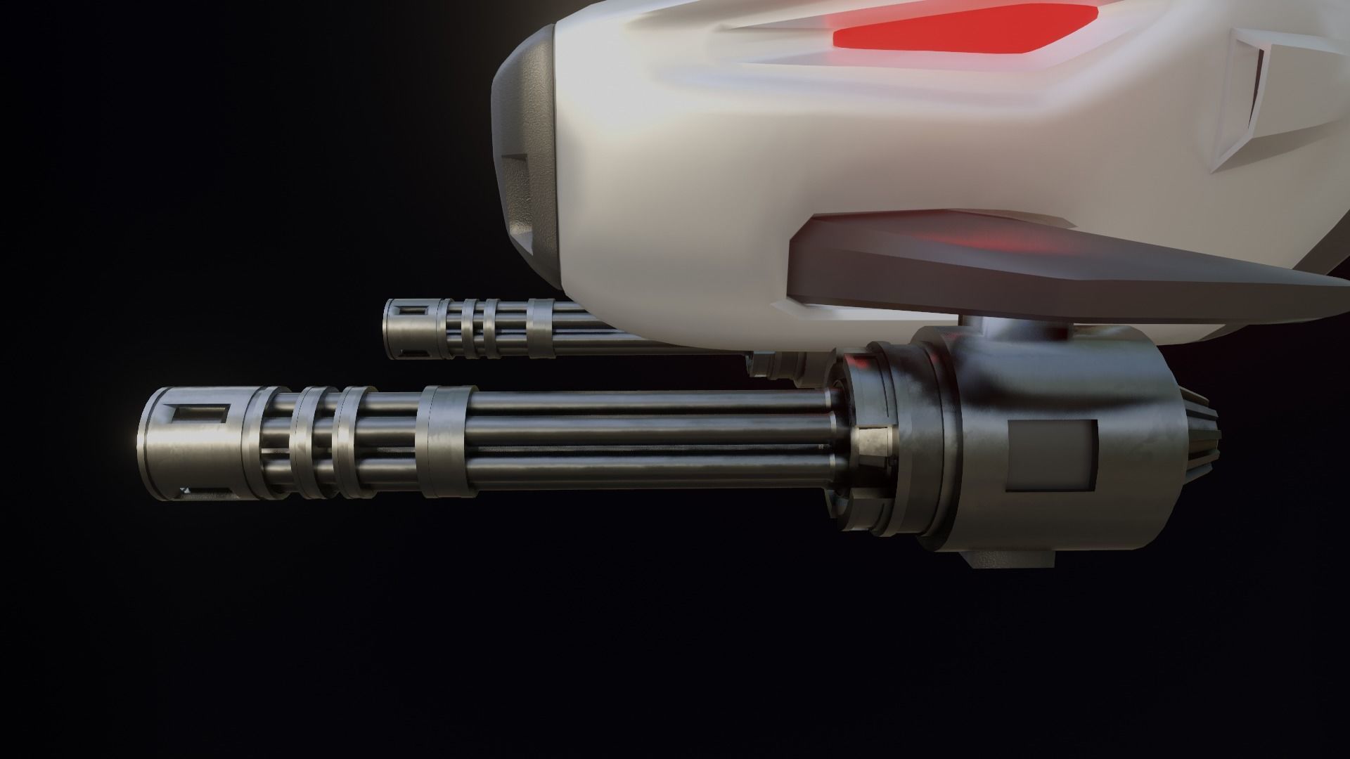 Combat Drone Concept Low-poly 3D model_12