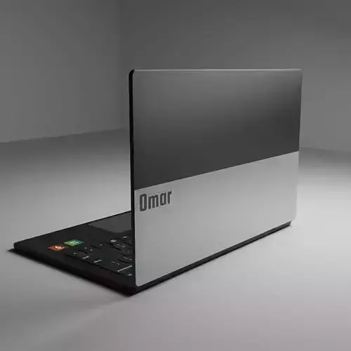 Laptop 3D free  model Computer 3d elite look notebook 3d