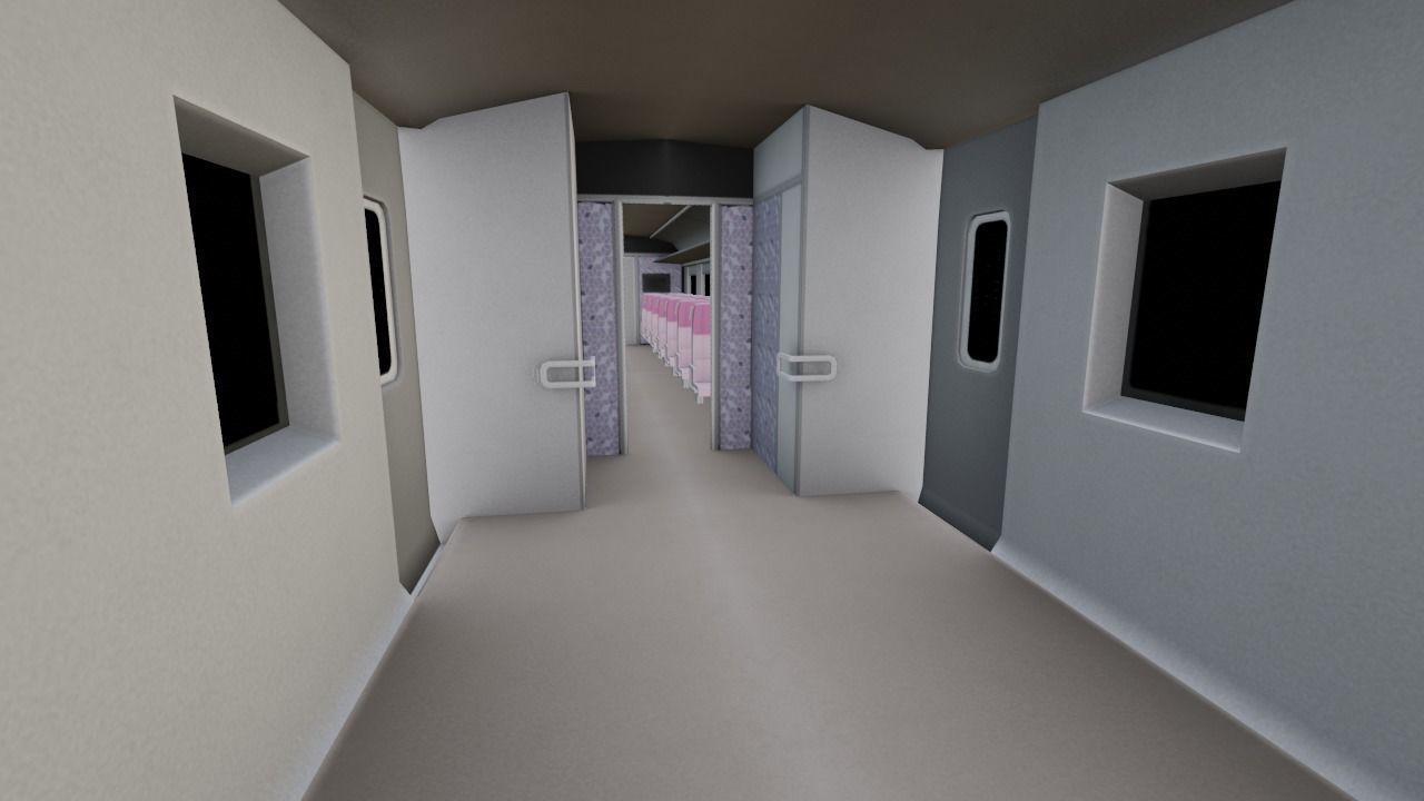 vande bharat express train 18 Low-poly 3D model_11