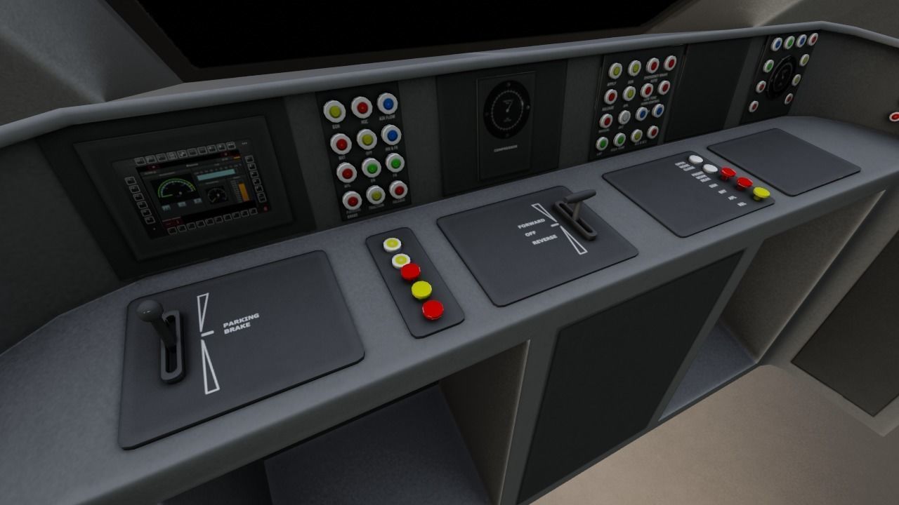 vande bharat express train 18 Low-poly 3D model_17