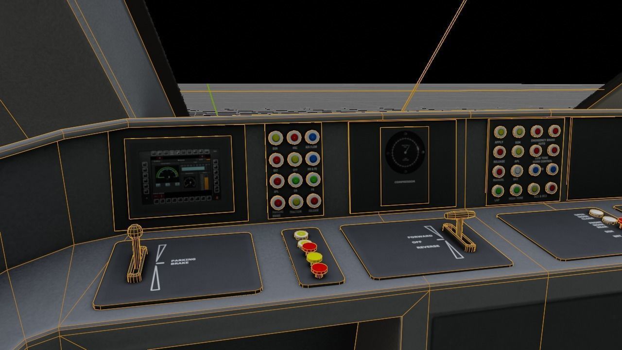 vande bharat express train 18 Low-poly 3D model_15