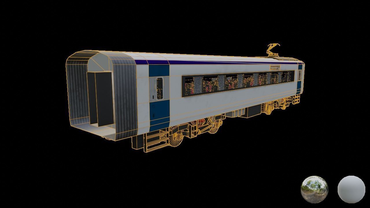 vande bharat express train 18 Low-poly 3D model_7