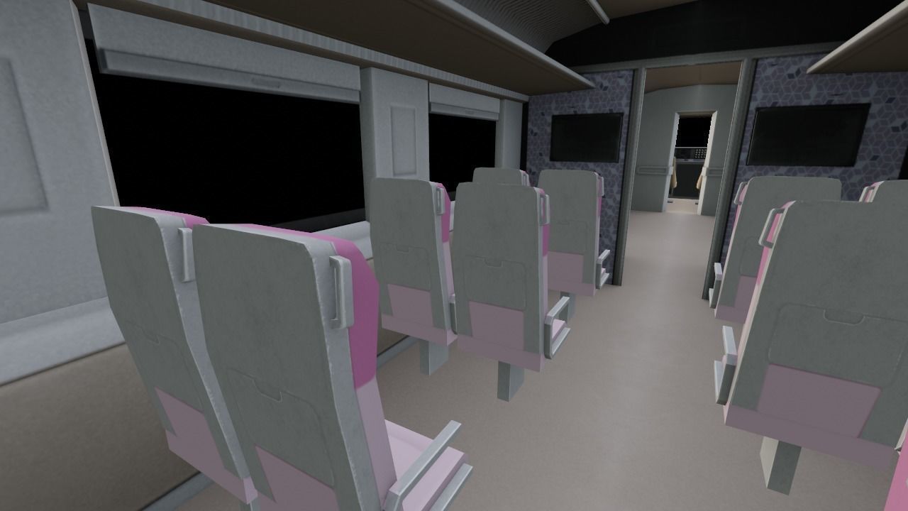 vande bharat express train 18 Low-poly 3D model_14