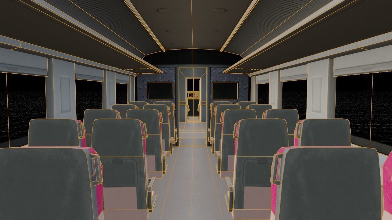 vande bharat express train 18 Low-poly 3D model_10