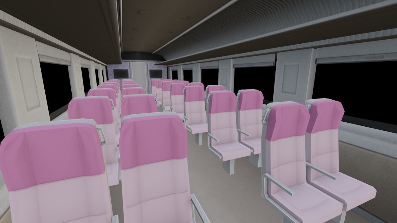 vande bharat express train 18 Low-poly 3D model_12