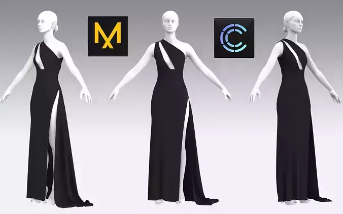 Dress Outfits MD CLO 3D ZPRJ ZPAC project files 3D model