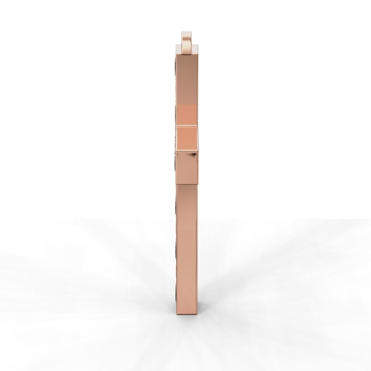 Pendant Cross Princess Round 3D print model_8