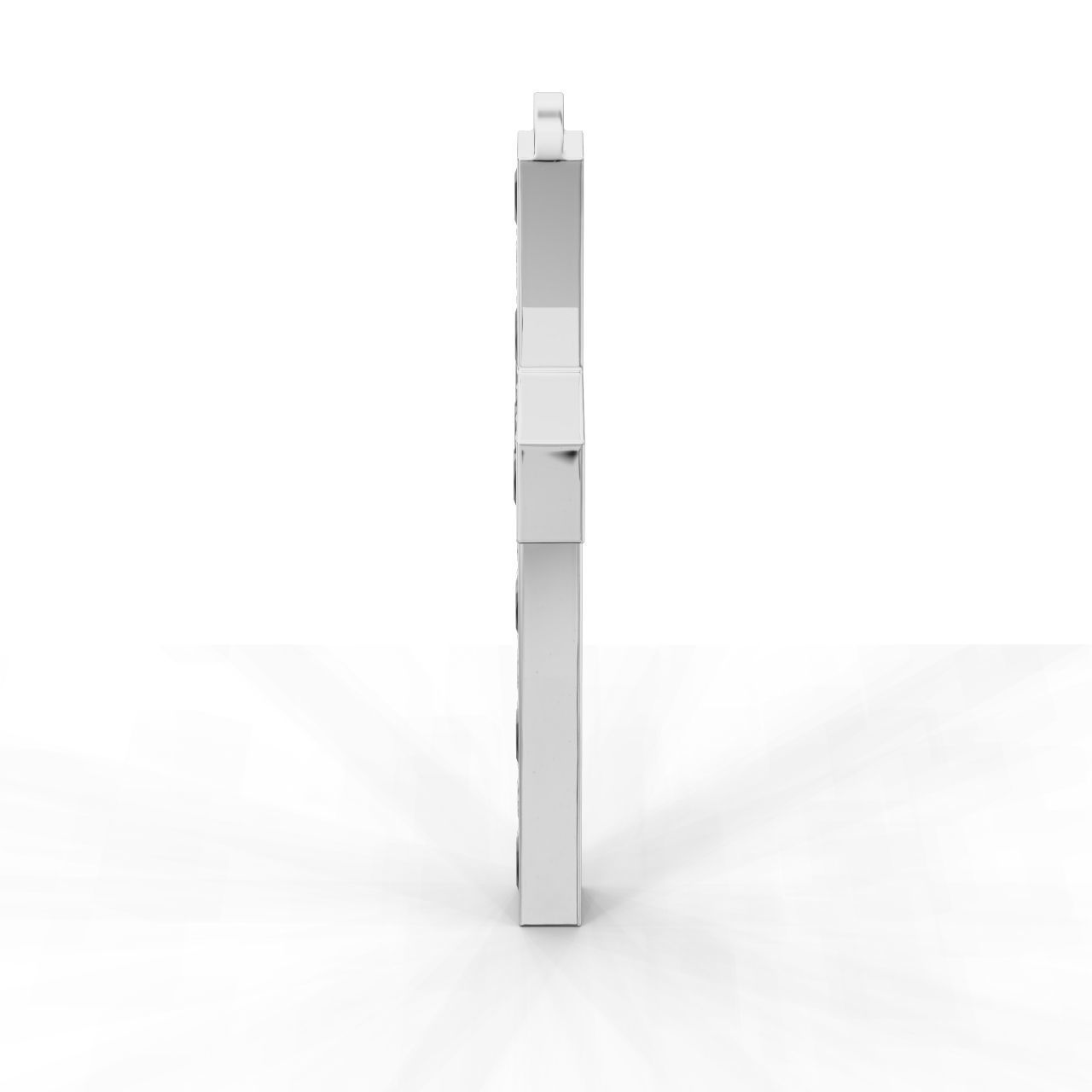 Pendant Cross Princess Round 3D print model_7