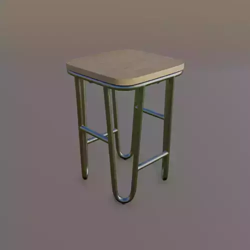 Strand Hairpin Leg Industrial Stool 