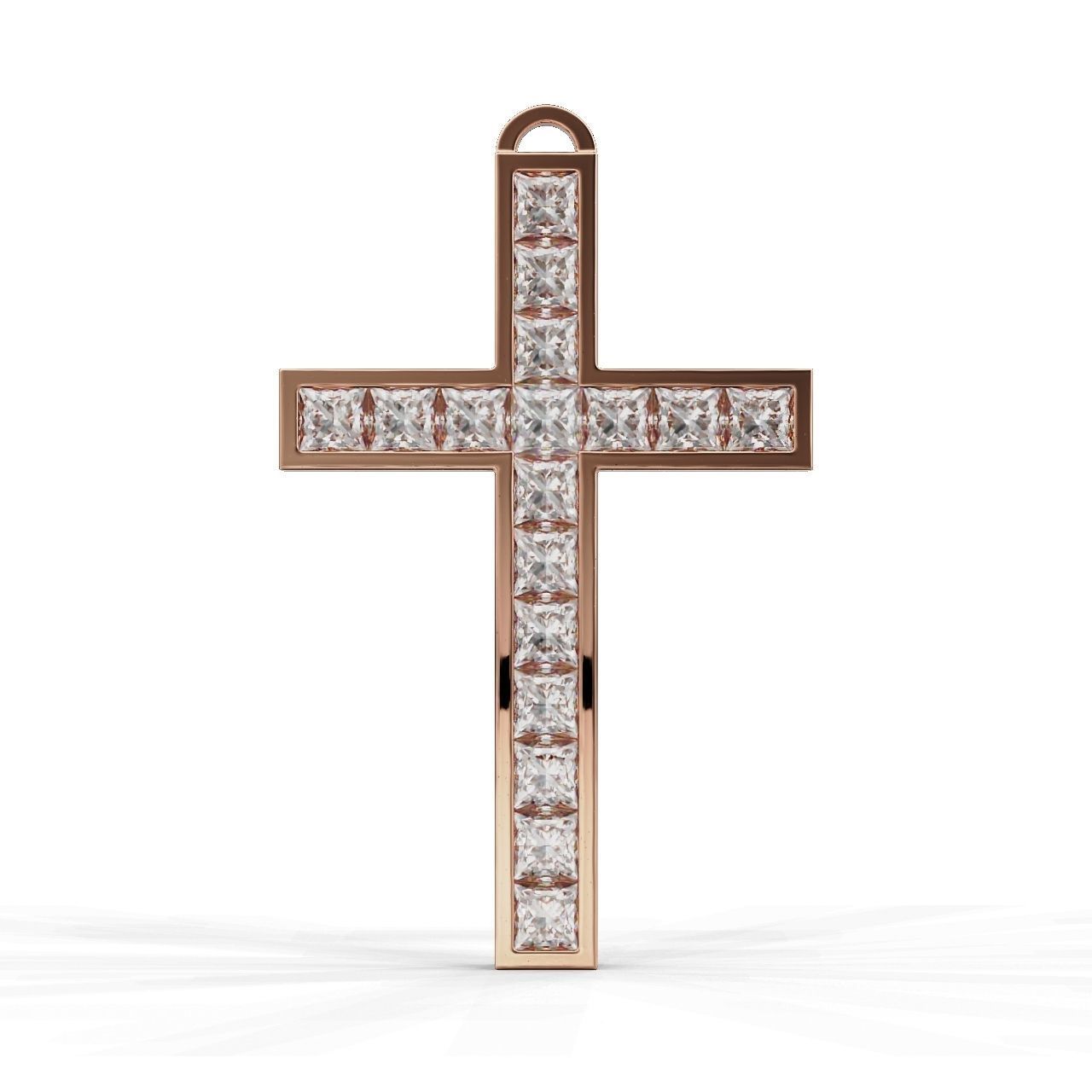 Pendant Cross Princess 3D print model_17