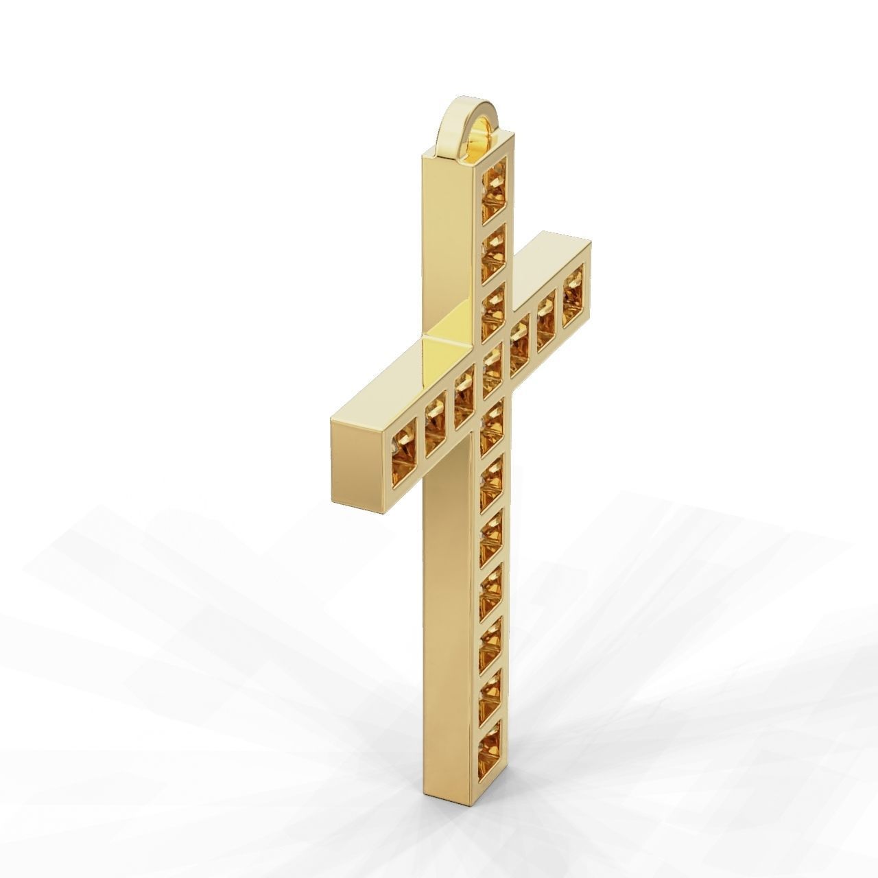 Pendant Cross Princess 3D print model_3