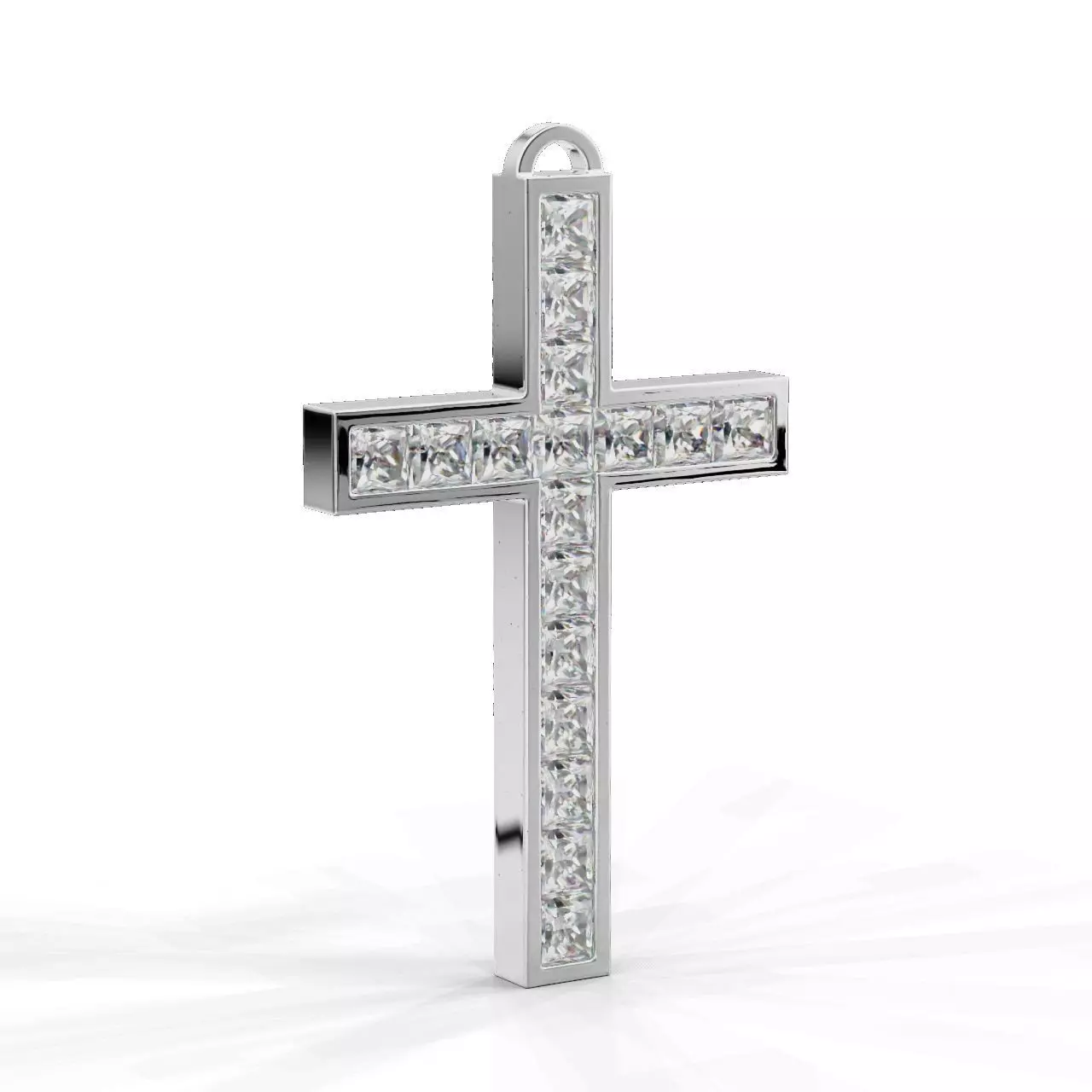 Pendant Cross Princess 3D print model_0