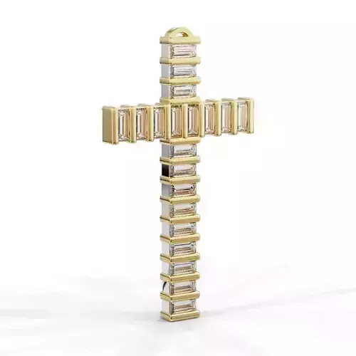 Pendant Cross Baguette