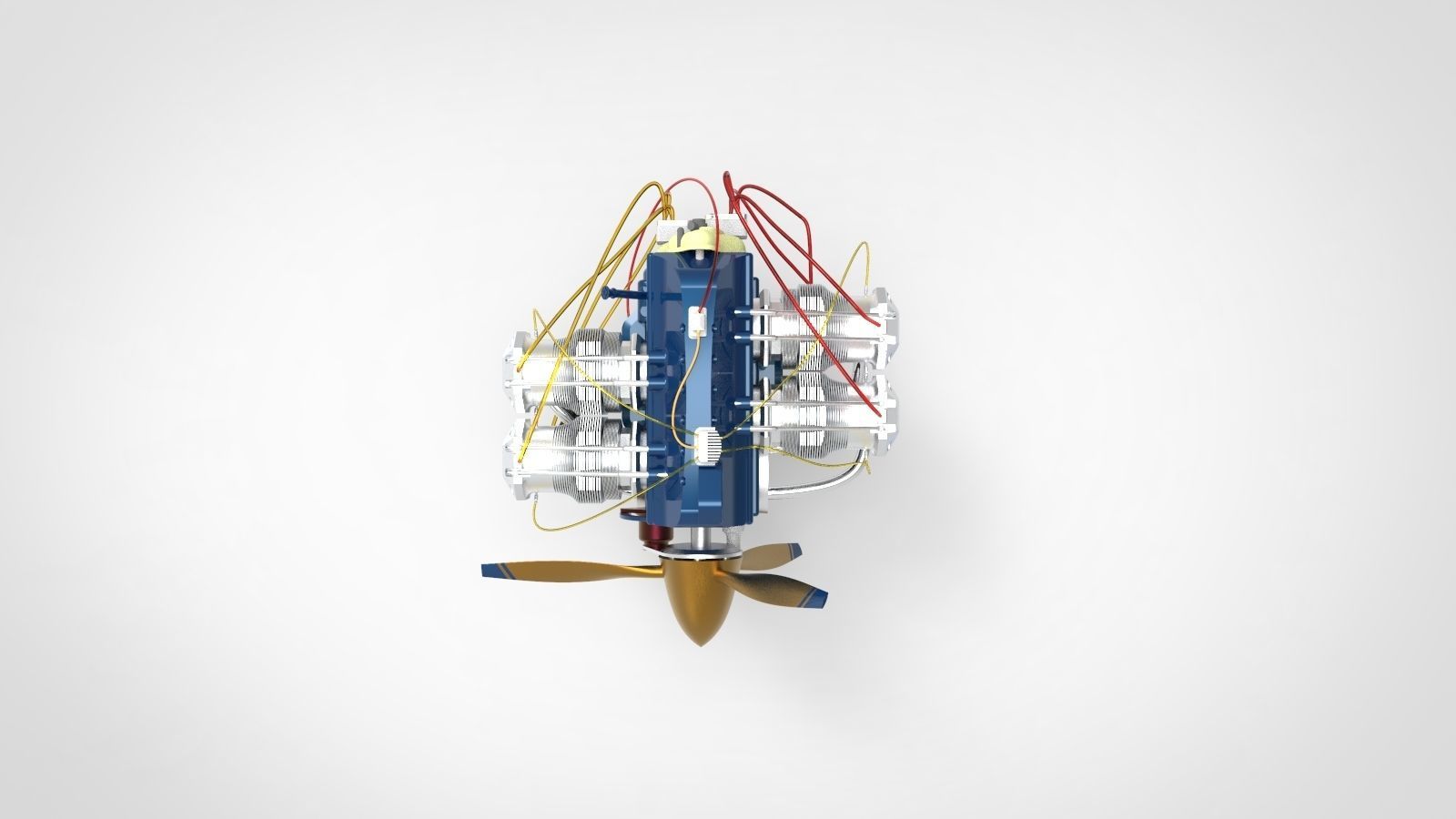 Airplane engine AA 3D model_1